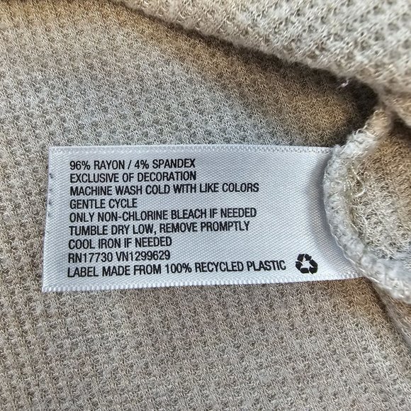 Knox Rose Top Women's Large Gray Long Sleeve Lightweight Knit Front Knot Lace‎ - Picture 7 of 8